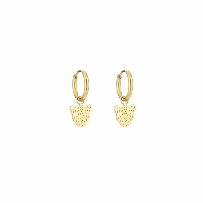 Leopard Earrings - Gold