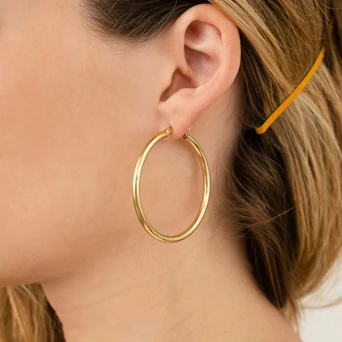 Basic Lighty Hoops Earrings - Gold