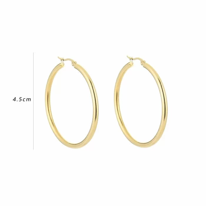 Basic Lighty Hoops Earrings - Silver