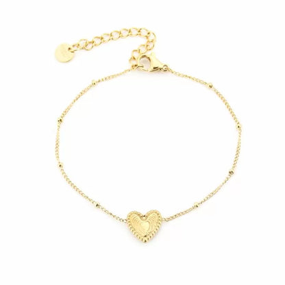 Nancy Heart Bracelet - Gold