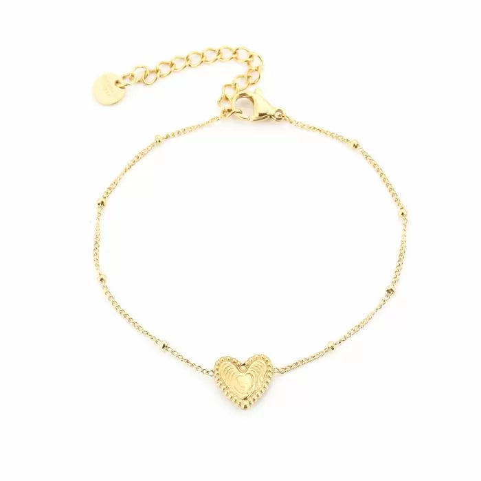 Nancy Heart Bracelet - Gold