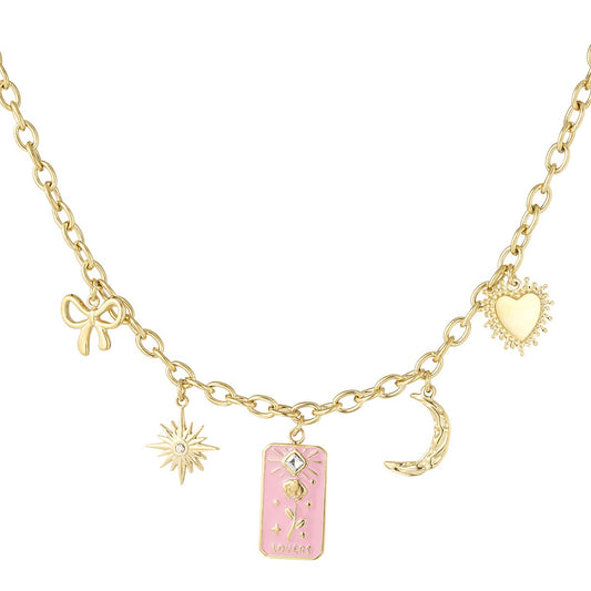 Figure Lovers Necklace - Gold