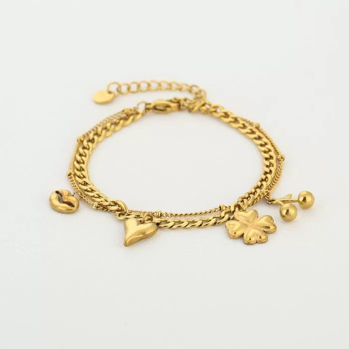 Bedels Double Layer Bracelet - Gold