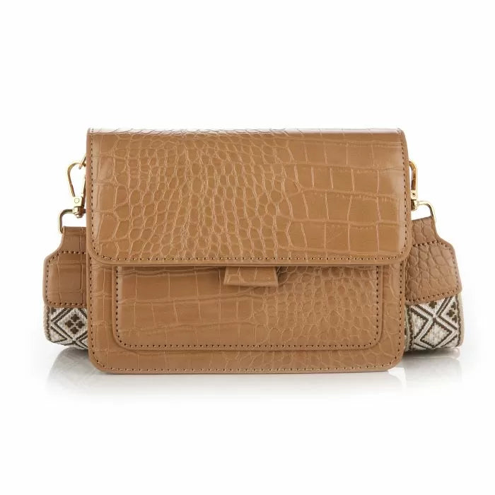 Chloe Croco Tas - Licht Bruin - Sieradenbycelin Sieradenbycelin Sieradenbycelin