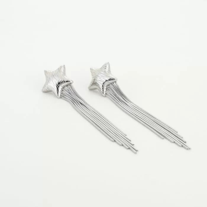 Clasica Star Earrings - Silver