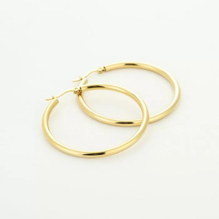 Basic Lighty Hoops Earrings - Gold