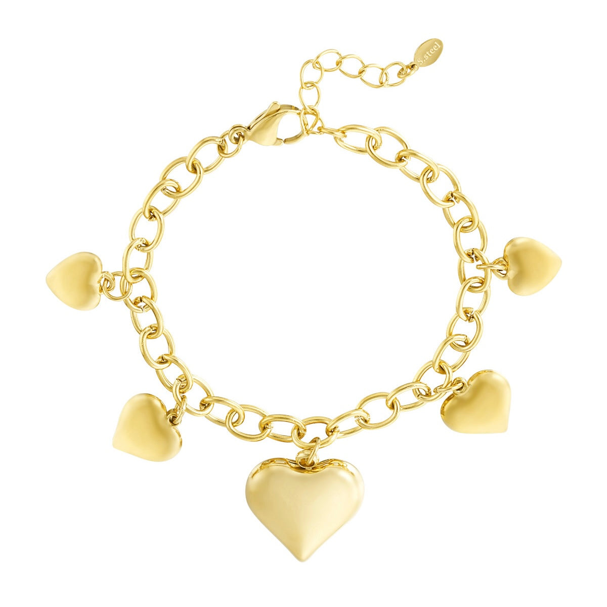 Figure Lovely Heart Bracelet - Gold