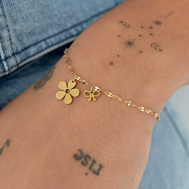 Floral Bracelet - Gold