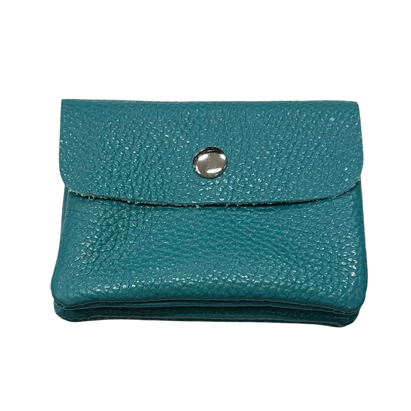 Mini Portemonnee Echt Leer - Basic Turquoise