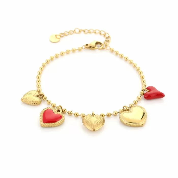 Ballerina Red Bracelet - Gold