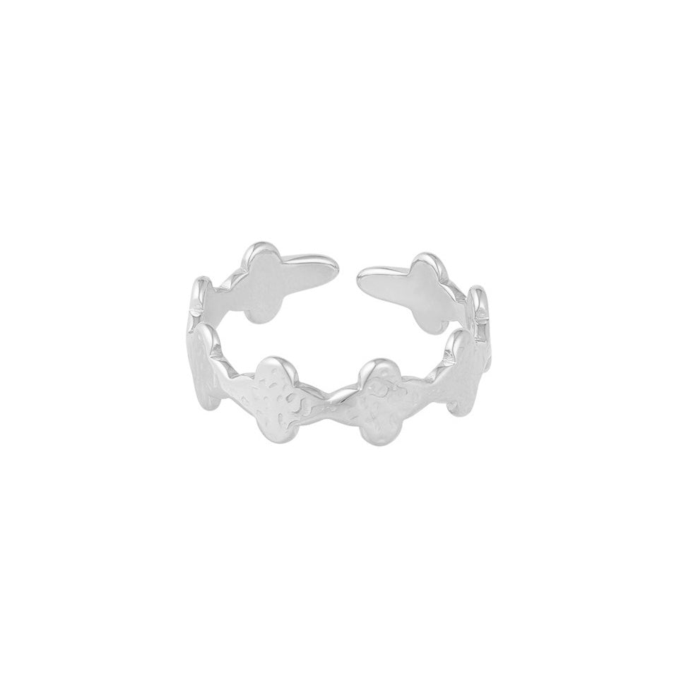 Lucky Clover Ring - Silver