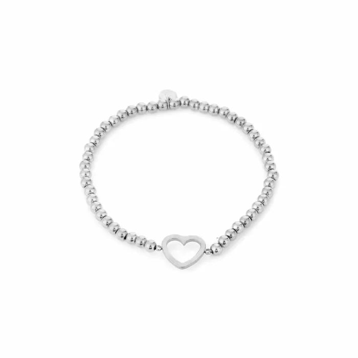 Beads Heart Bracelet - Silver