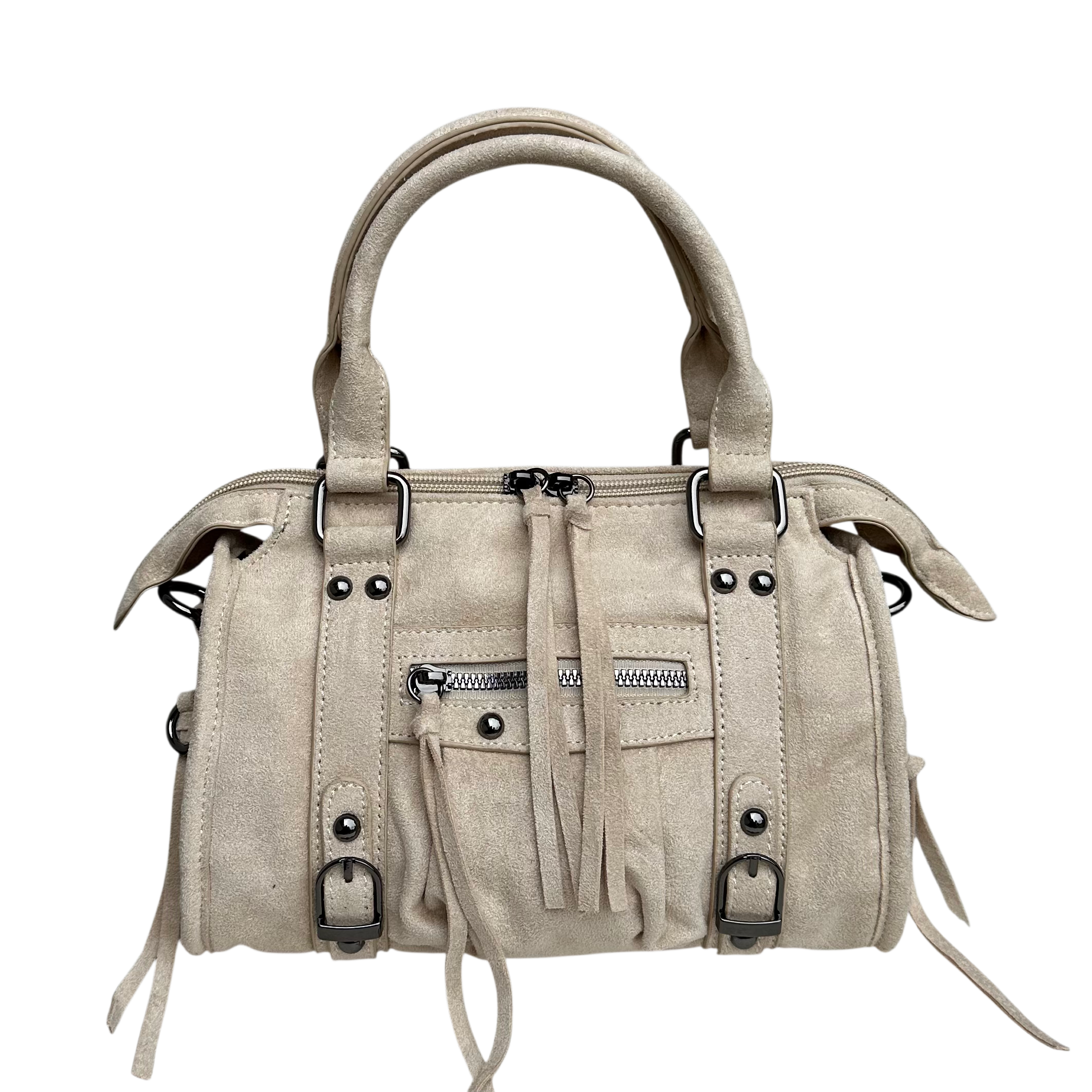 Liv Suède Medium Tas - Beige