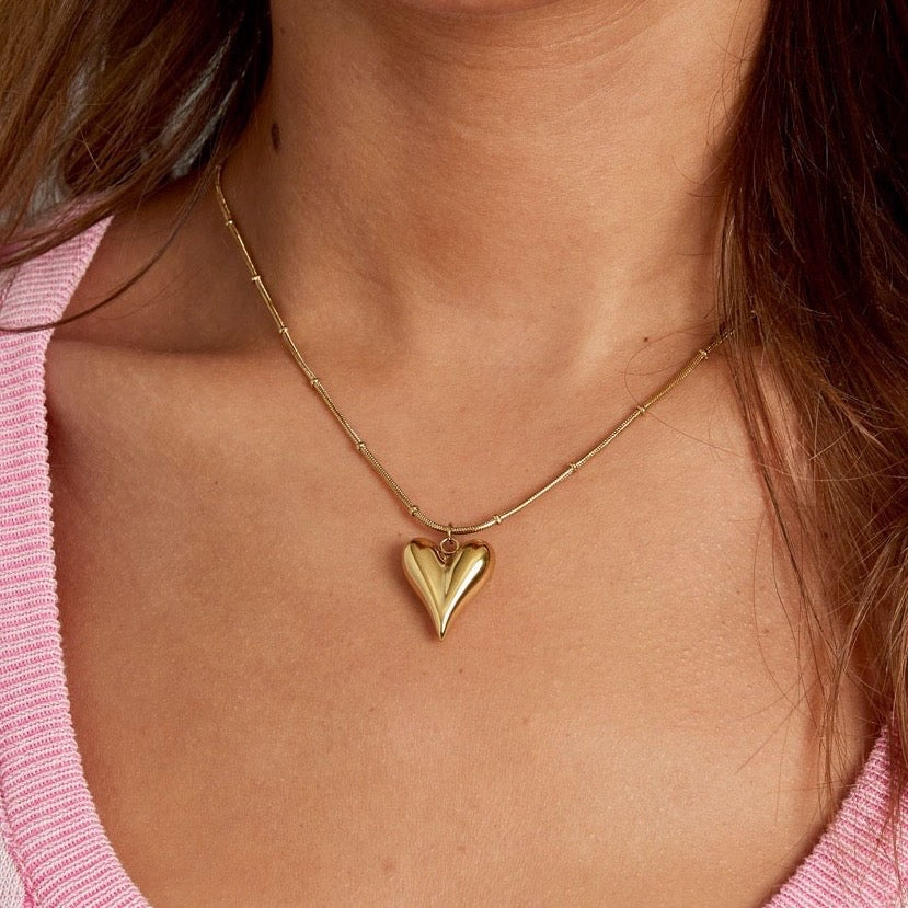 Tessa Heart Necklace - Gold