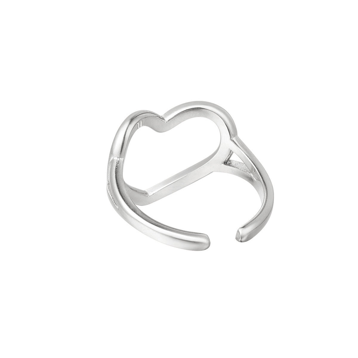 Amore Heart Ring - Silver