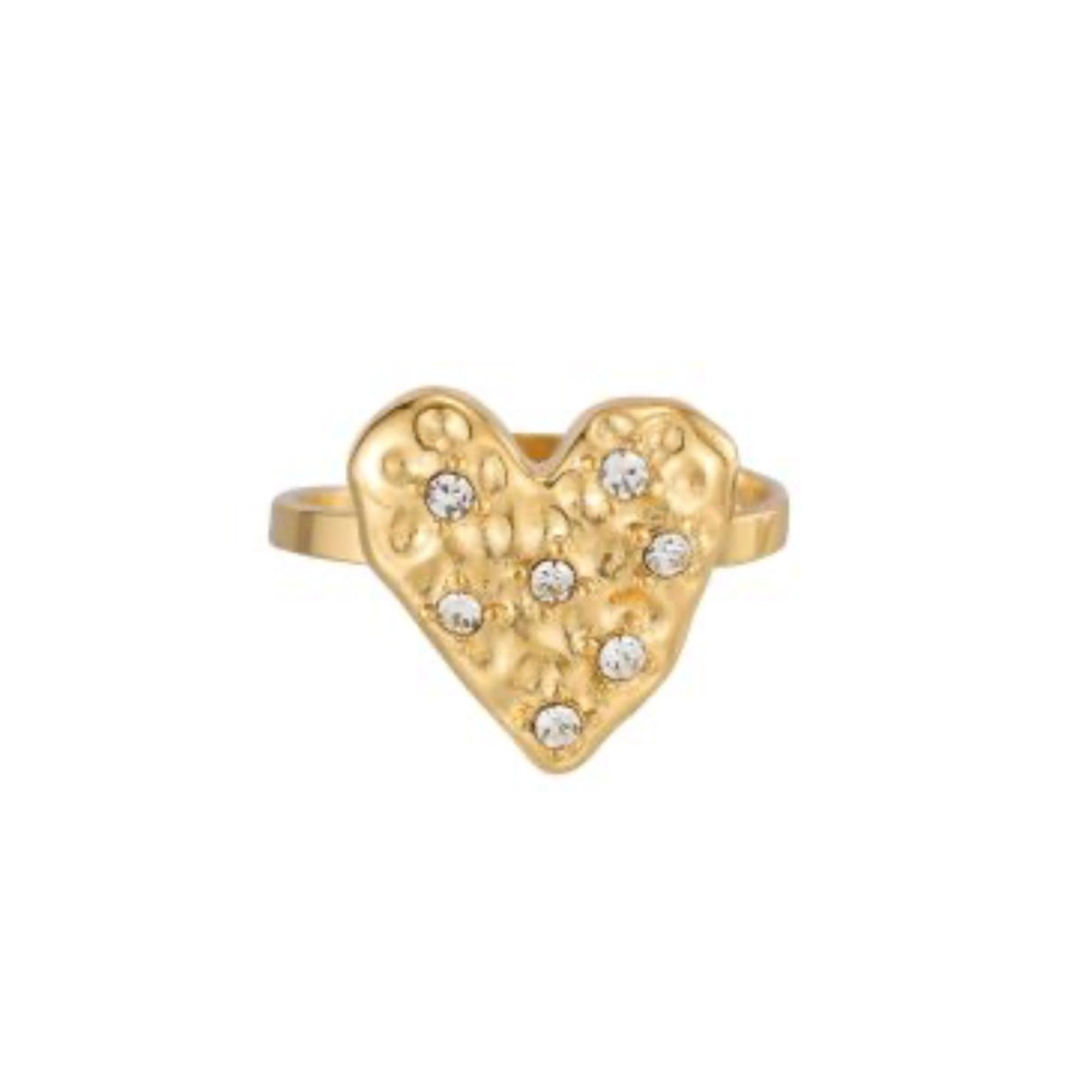 Diamond Heart Ring - Gold