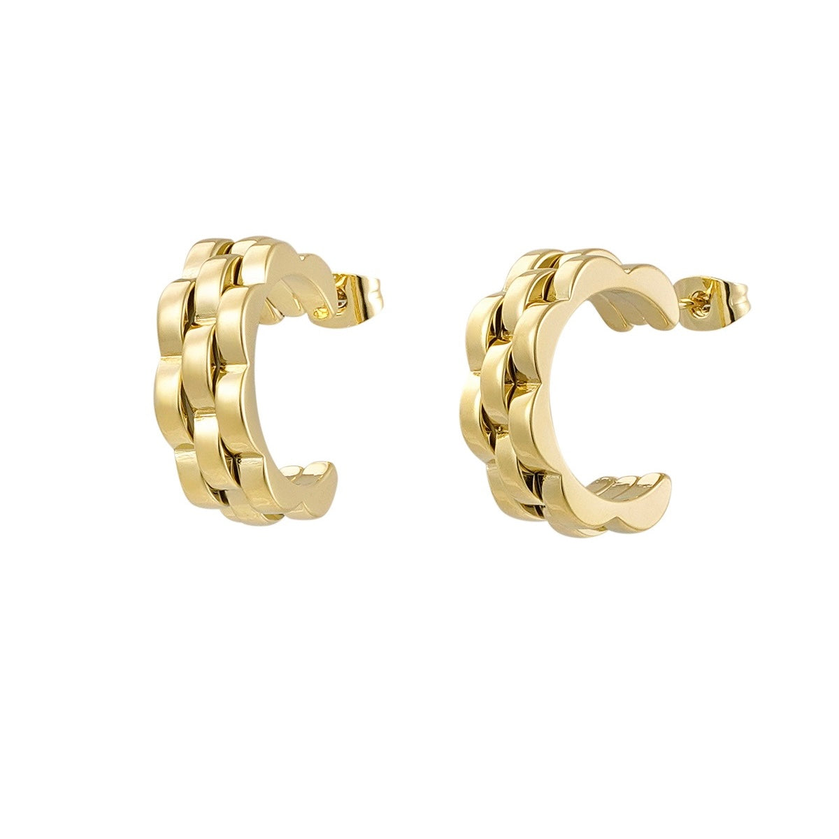 Chainy Classic Earrings - Gold - Sieradenbycelin Sieradenbycelin Sieradenbycelin