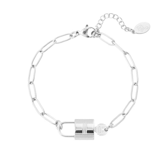 Leah Lock Bracelet - Silver