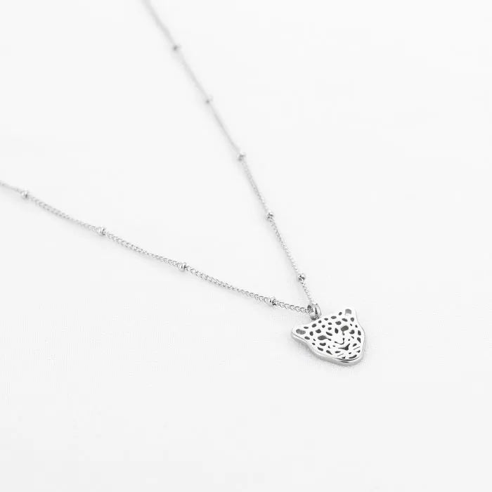 Leopard Necklace - Silver