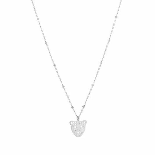 Leopard Necklace - Silver