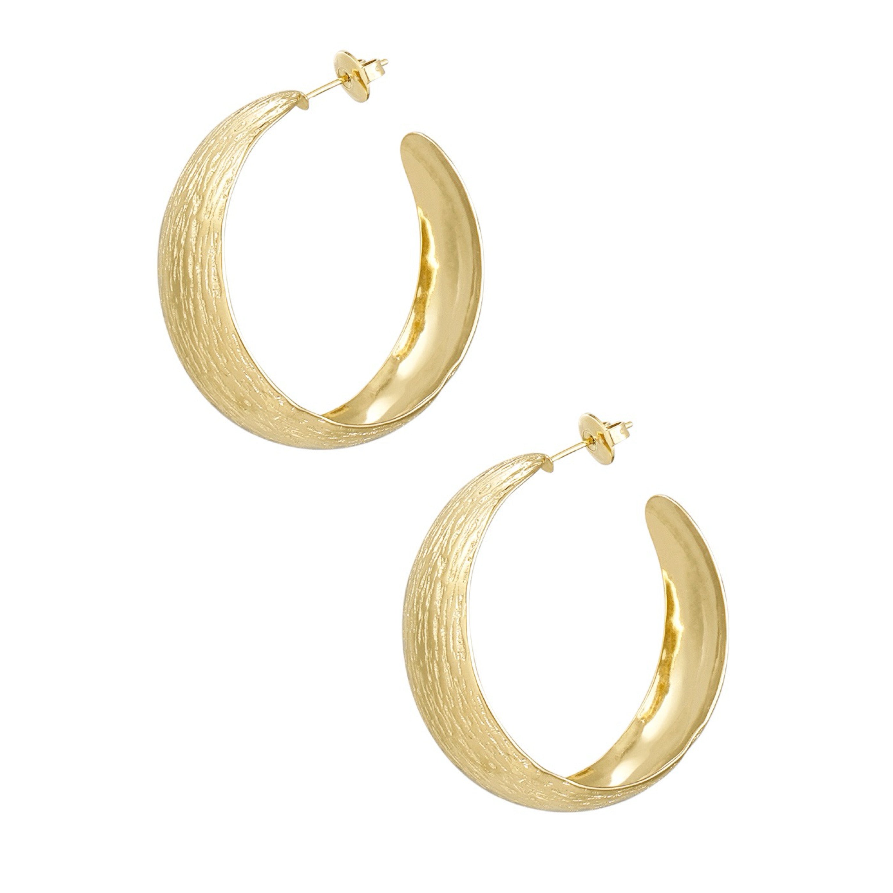 Striped Earrings - Gold