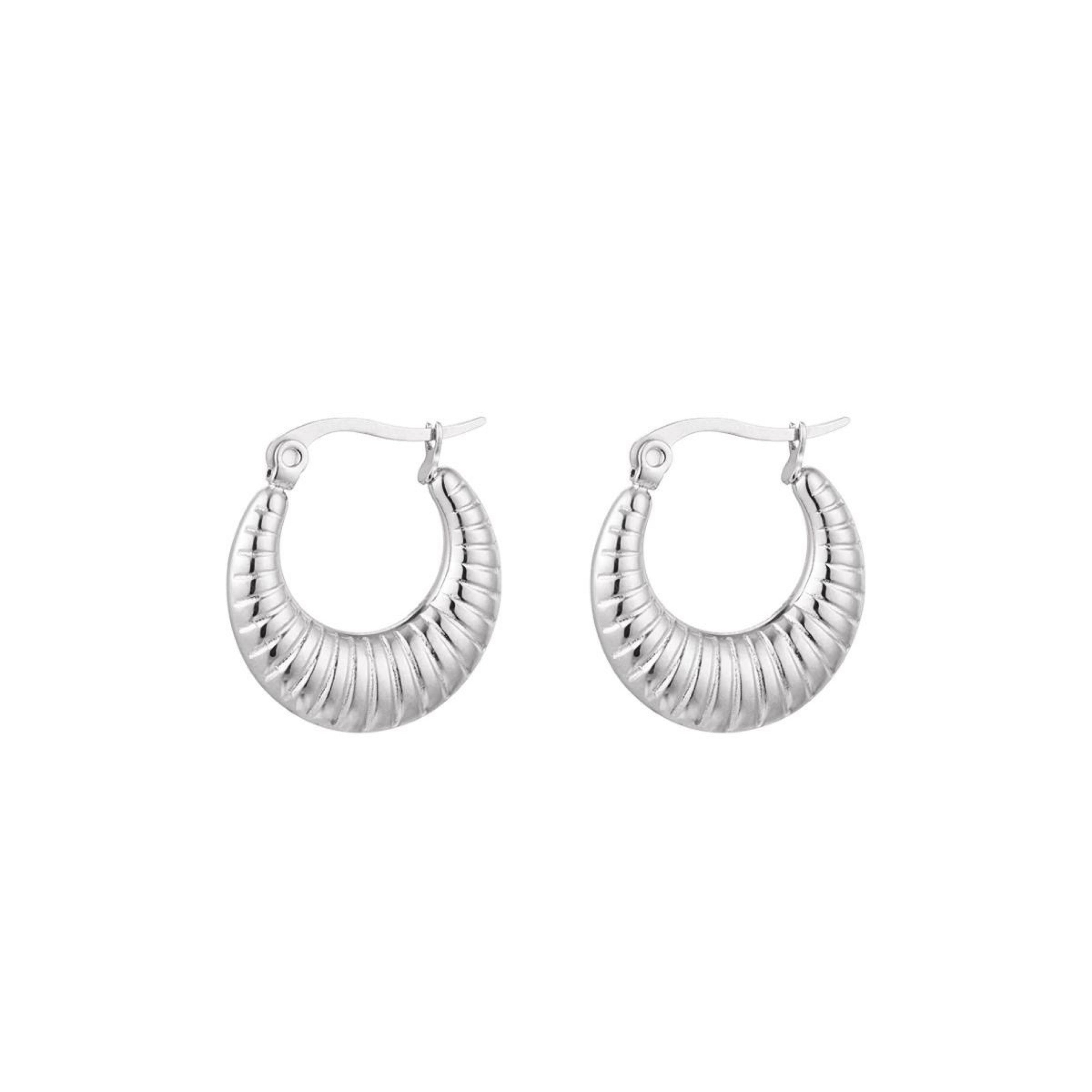 Printed Earrings - Silver