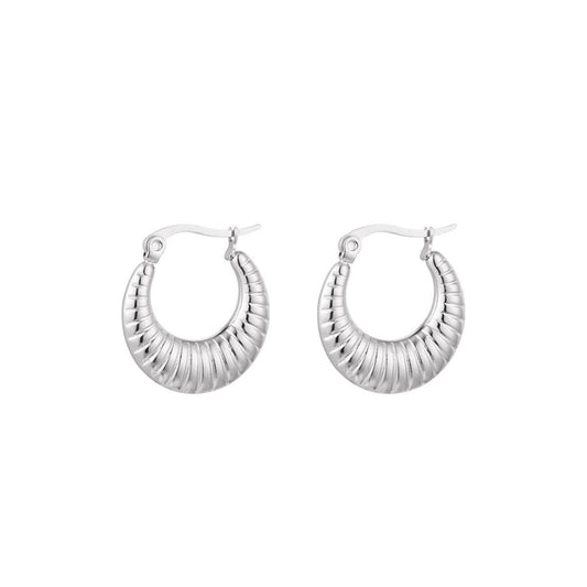 Printed Earrings - Silver