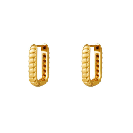 Rectangle Earrings - Gold