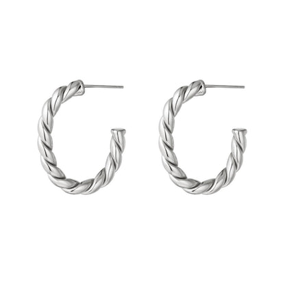 Rope Earrings - Silver