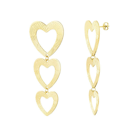 Hearty Party Earrings - Gold