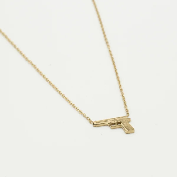 Lovely Gun Necklace - Gold - Sieradenbycelin Sieradenbycelin Sieradenbycelin