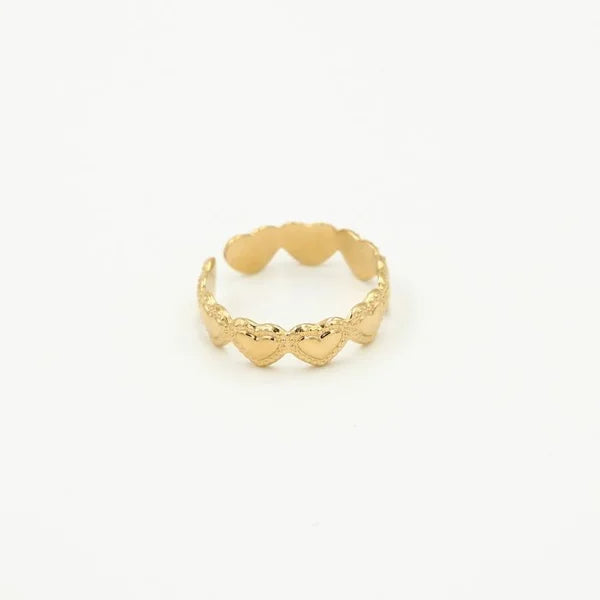 Lot Heart Ring - Gold - Sieradenbycelin Sieradenbycelin Sieradenbycelin