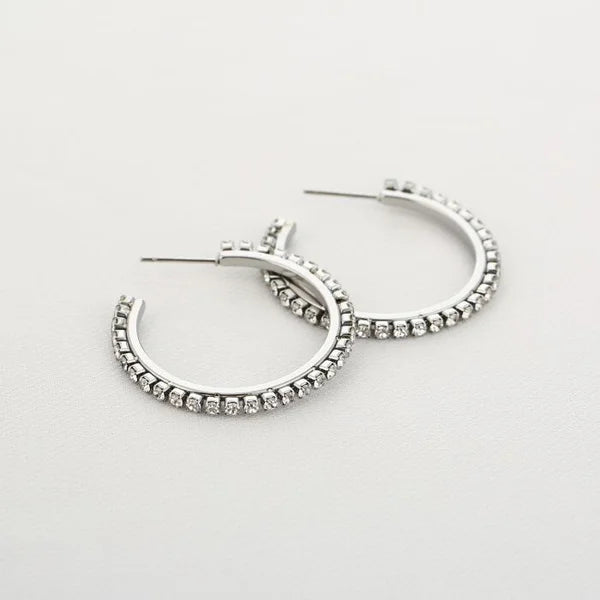 Strassy Earrings - Silver