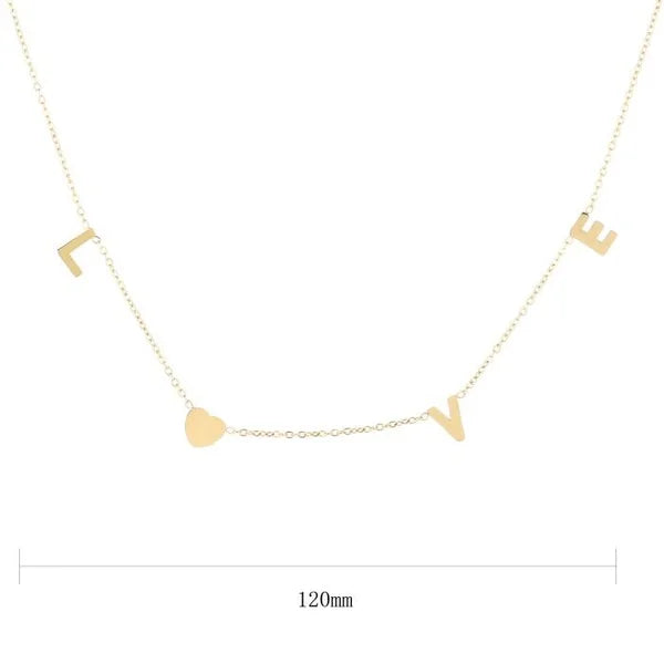 Love Necklace - Gold - Sieradenbycelin Sieradenbycelin Sieradenbycelin