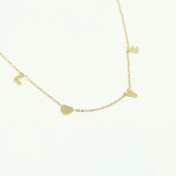 Love Necklace - Gold - Sieradenbycelin Sieradenbycelin Sieradenbycelin