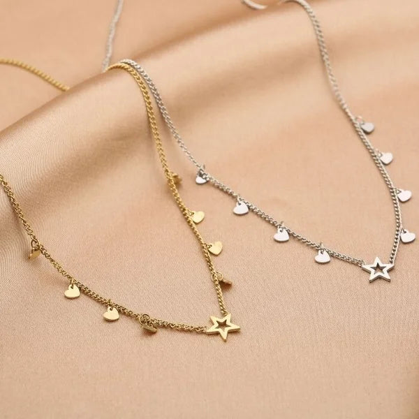 Sparkle Star Necklace - Silver