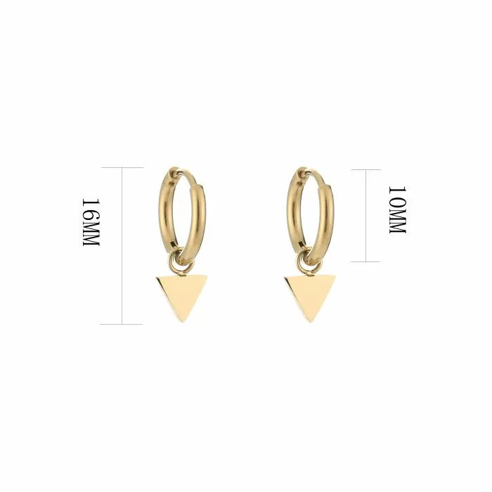 Basic Triangle Earrings - Gold - Sieradenbycelin Sieradenbycelin Sieradenbycelin