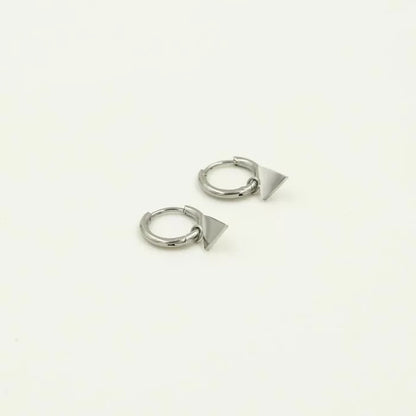Basic Triangle Earrings - Silver