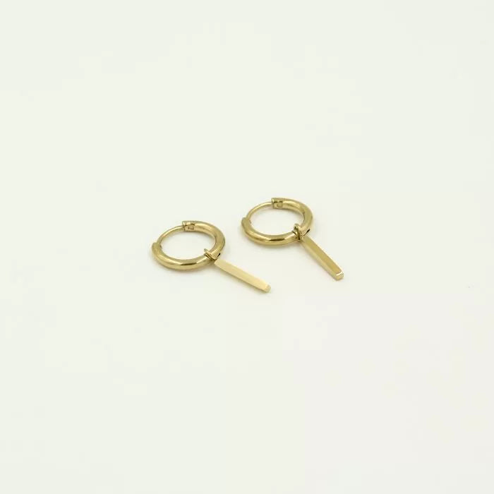 Basic Plate Earrings - Gold - Sieradenbycelin Sieradenbycelin Sieradenbycelin