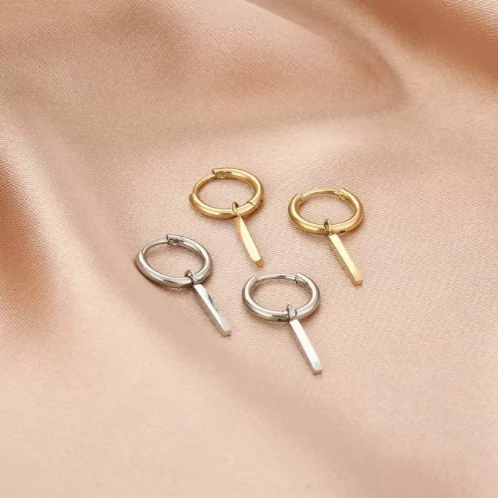 Basic Plate Earrings - Gold
