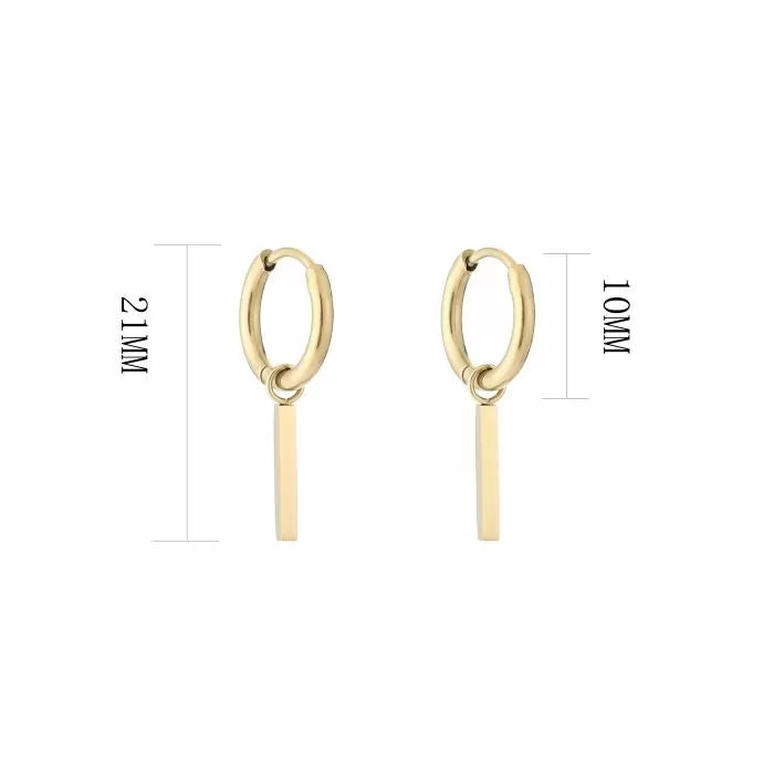 Basic Plate Earrings - Gold - Sieradenbycelin Sieradenbycelin Sieradenbycelin