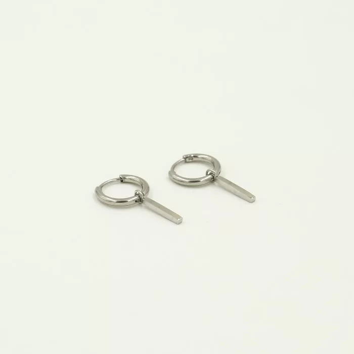 Basic Plate Earrings - Silver - Sieradenbycelin Sieradenbycelin Sieradenbycelin