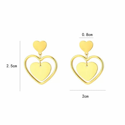 Fall in Love Earrings - Gold