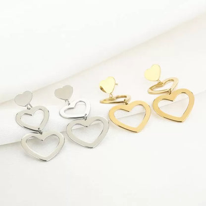To Close Heart Earrings - Silver