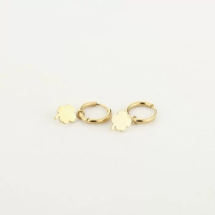 Basic Clover Earrings - Gold - Sieradenbycelin Sieradenbycelin Sieradenbycelin