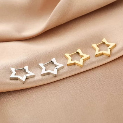 Star Shape Earrings - Gold