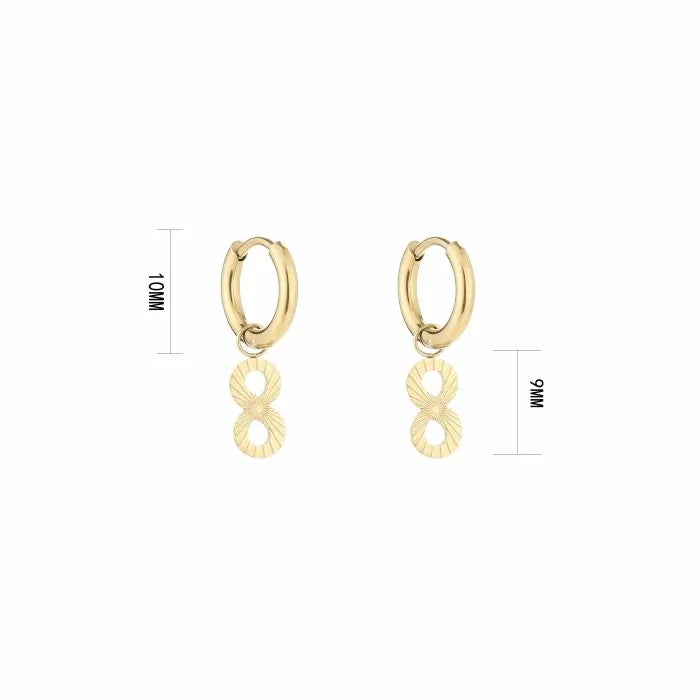 Basic Infinity Earrings - Gold - Sieradenbycelin Sieradenbycelin Sieradenbycelin