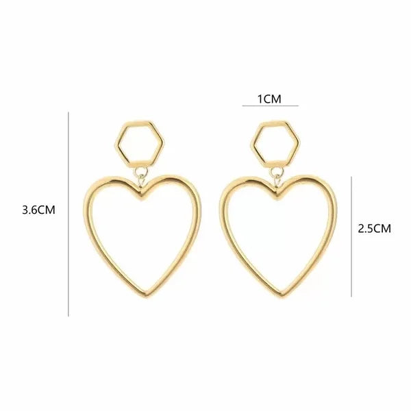 Niomi Heart Earrings - Silver