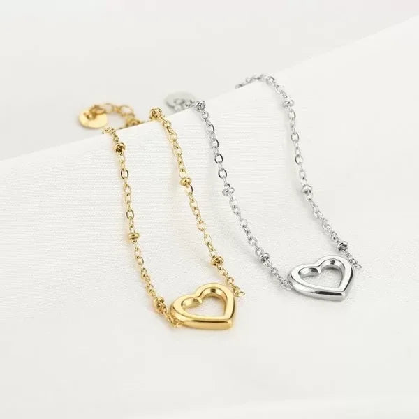 Open Heart Bracelet - Gold