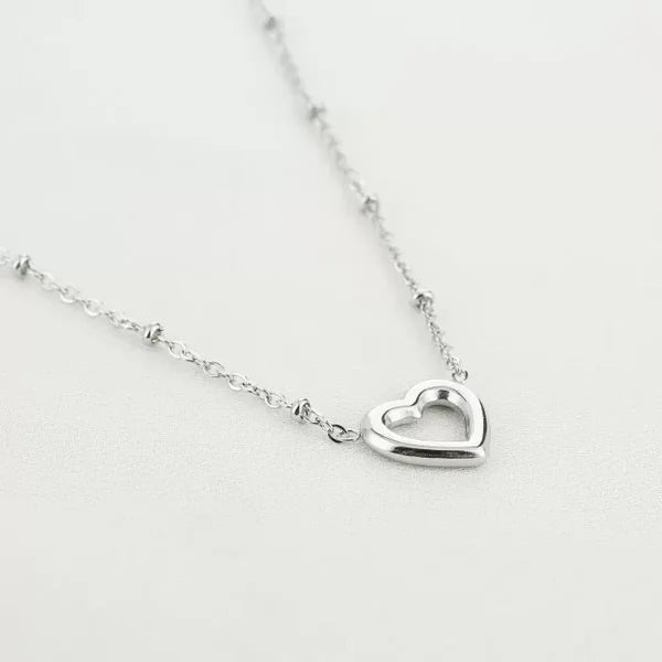 Open Heart Necklace - Gold